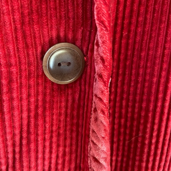 J. Jill Red Corduroy Jacket with Velvet Trim | Women's Sz LP - Picture 10 of 12